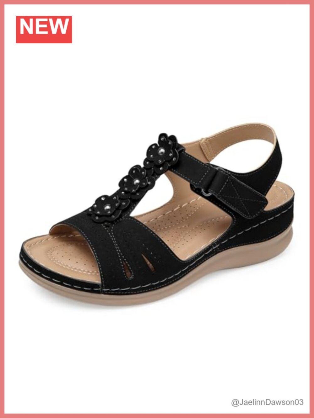 Women's Dressy Wedge Sandals with Arch Support and Memory Foam